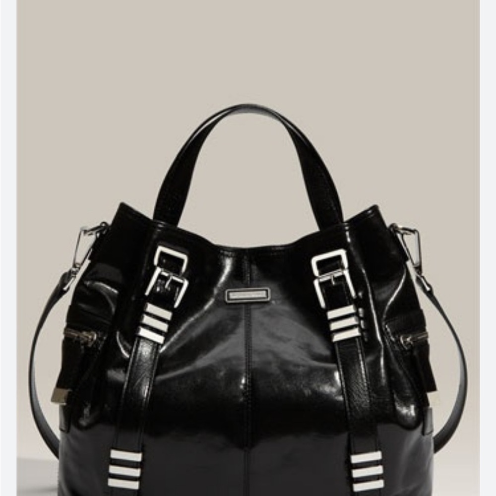 Michael Kors Black Leather Darrington Shoulder Bag